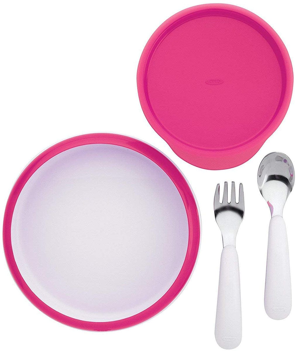 OXO Tot 4 Piece Feeding Set in Pink - 6125400