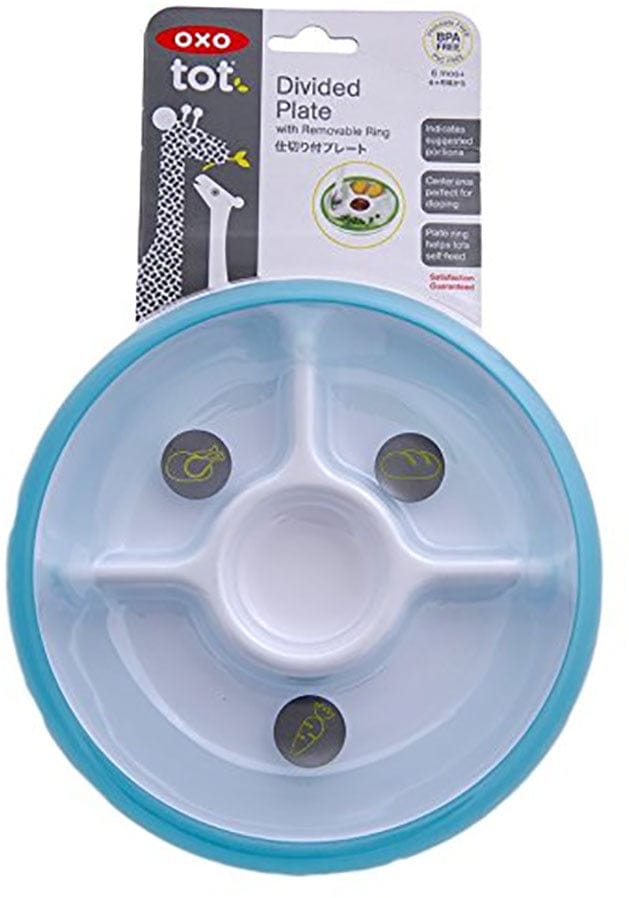 OXO Tot Divided Plate in Aqua - 6113600
