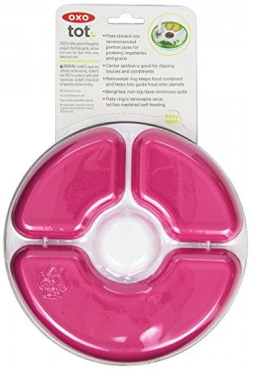 OXO Tot Divided Plate in Pink - 6125600