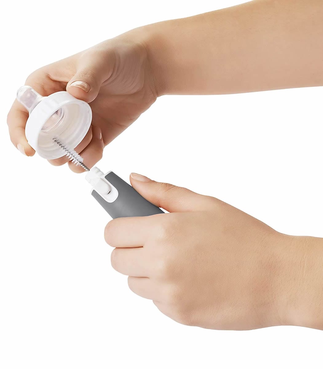 OXO Tot On-the-go Drying Rack With Bottle Brush - Gray