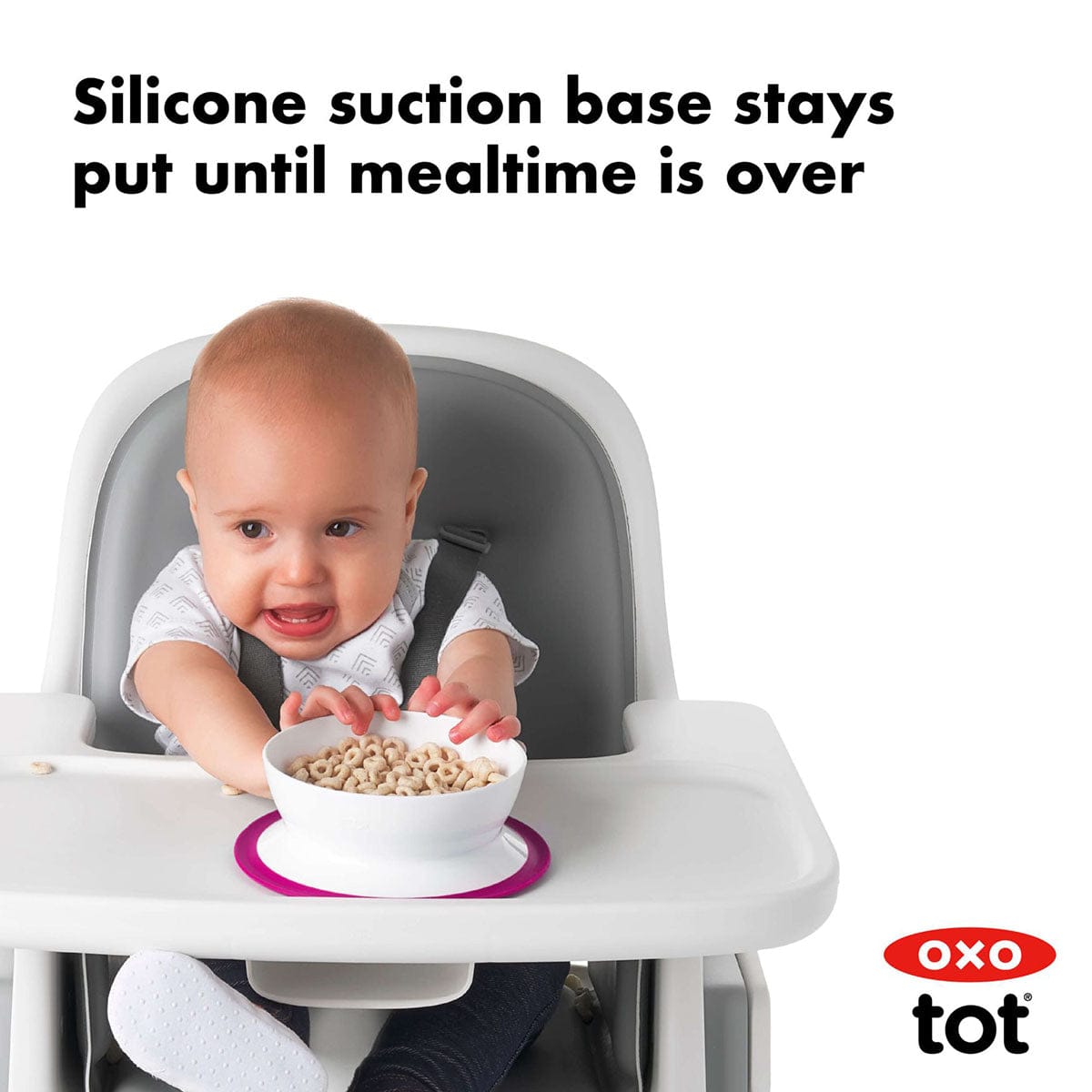 OXO Tot Stick & Stay Bowl - Pink