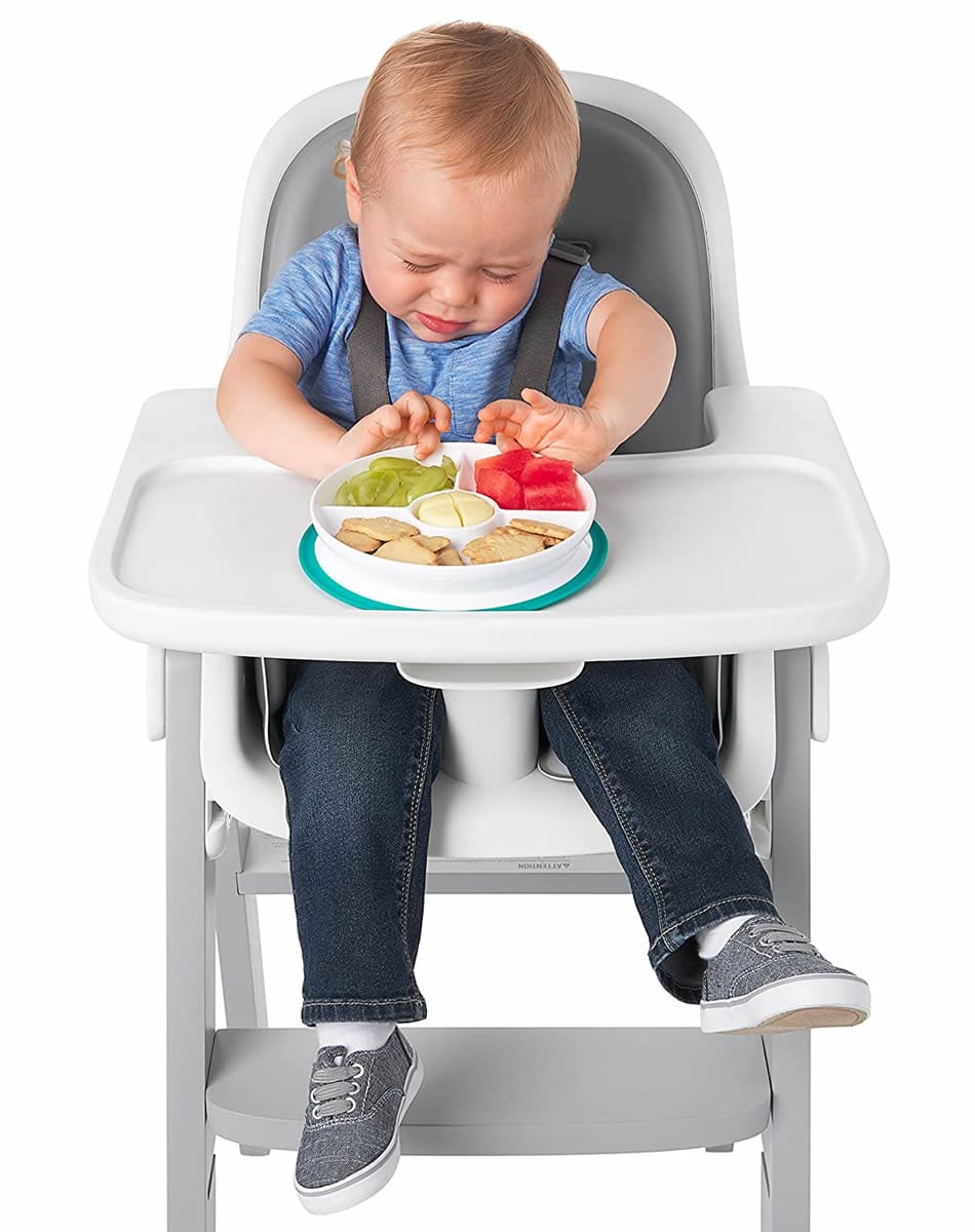 OXO Tot Stick & Stay Divided Plate - Teal - 61121200