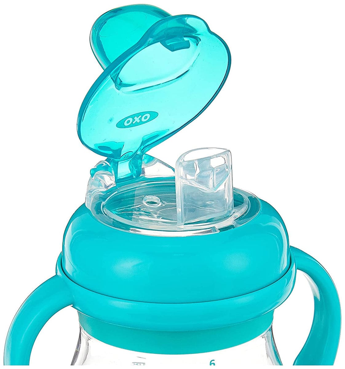 OXO Tot Transitions Soft Spout Sippy Cup with Handles, 6 oz - Teal