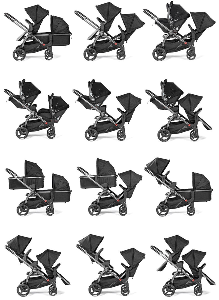 Peg Perego YPSI Double Stroller Bundle - City Grey - IP1528NA00BA53VG13-DBL