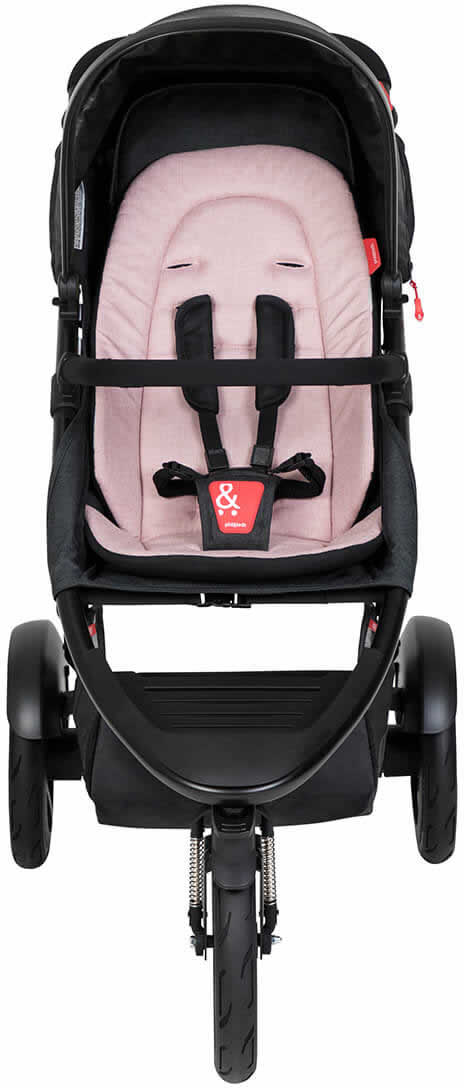 Phil & Teds Dash Stroller & Liner - Black/Blush - PT-DASH-V6-5-BLUSH