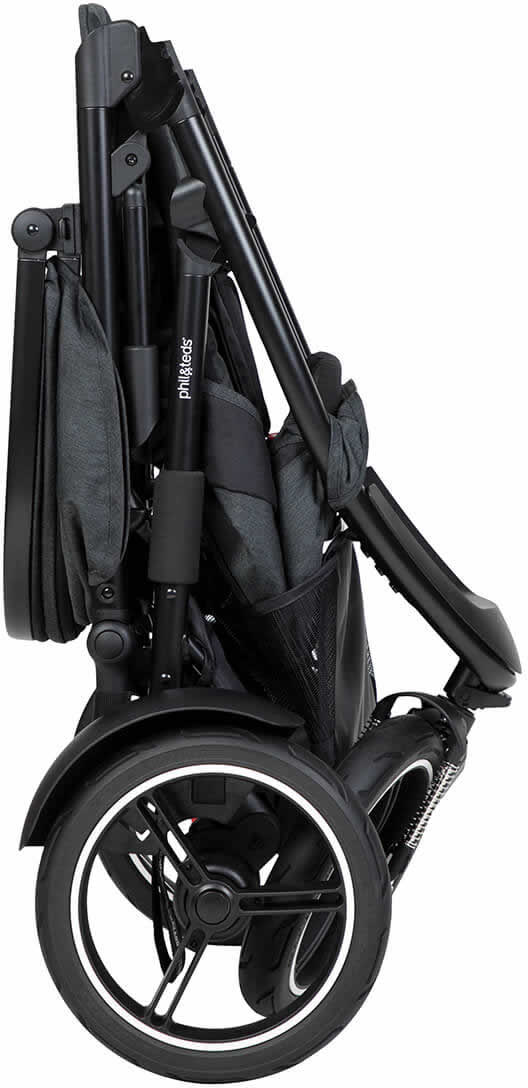 Phil & Teds Dash Stroller & Liner - Black/Butterscotch - PT-DASH-V6-5-BUTTER