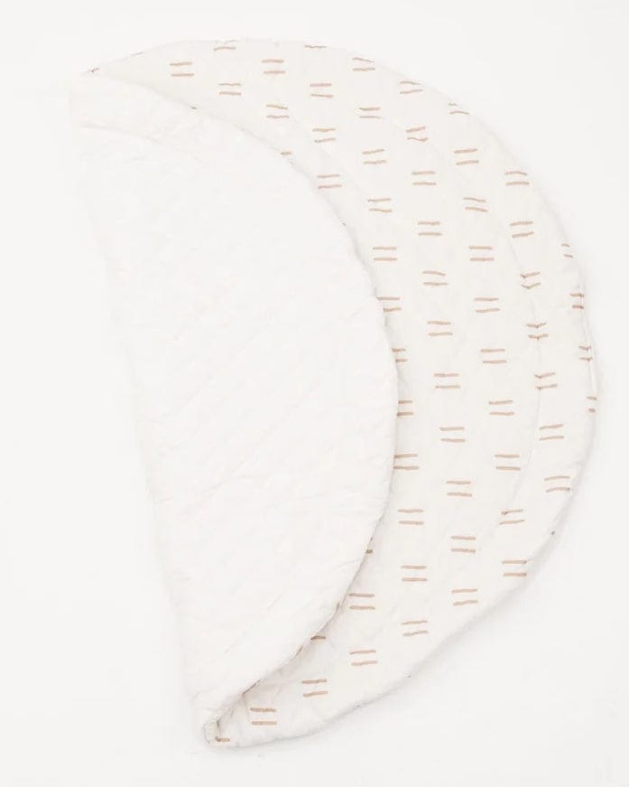 Poppyseed Play Extra Padded Round Play Mat - Neutral Lines - 8.50051E+11