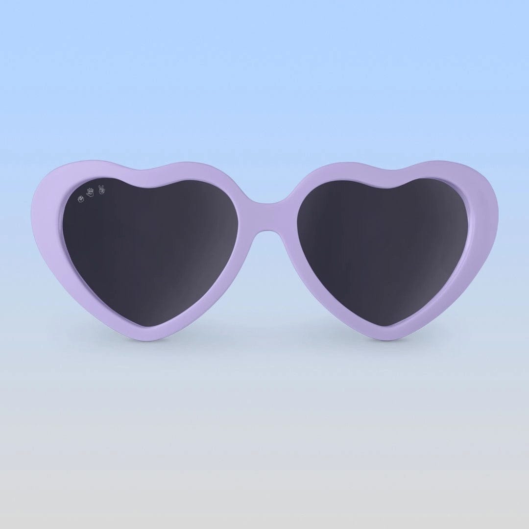Roshambo Eyewear Polarized Baby Sunglasses - Heart - Lilac / Grey (0-2 years) - B-P-BLOSSOM-HEART