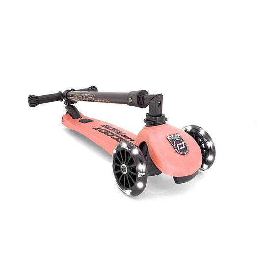 Scoot & Ride HighwayKick3 LED Scooter - Peach - SRUS-HWK3-PEACH
