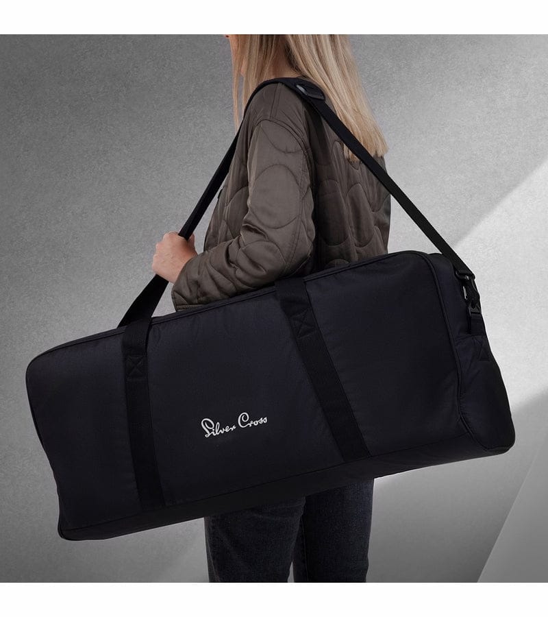 Silver Cross Slumber Sleep & Go Travel Crib + Large Sheet Bundle - Carbon / White - SX8138-00US-SX1501-00