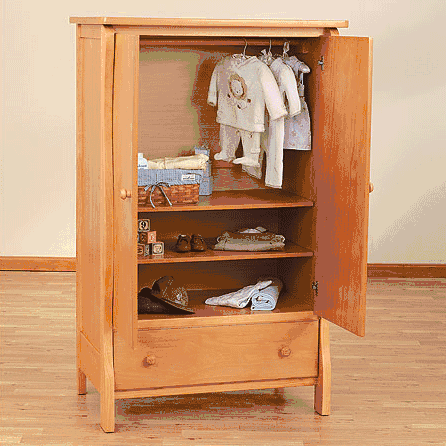 Simplicity for Children Ellis Armoire in Honey - 8490ELH