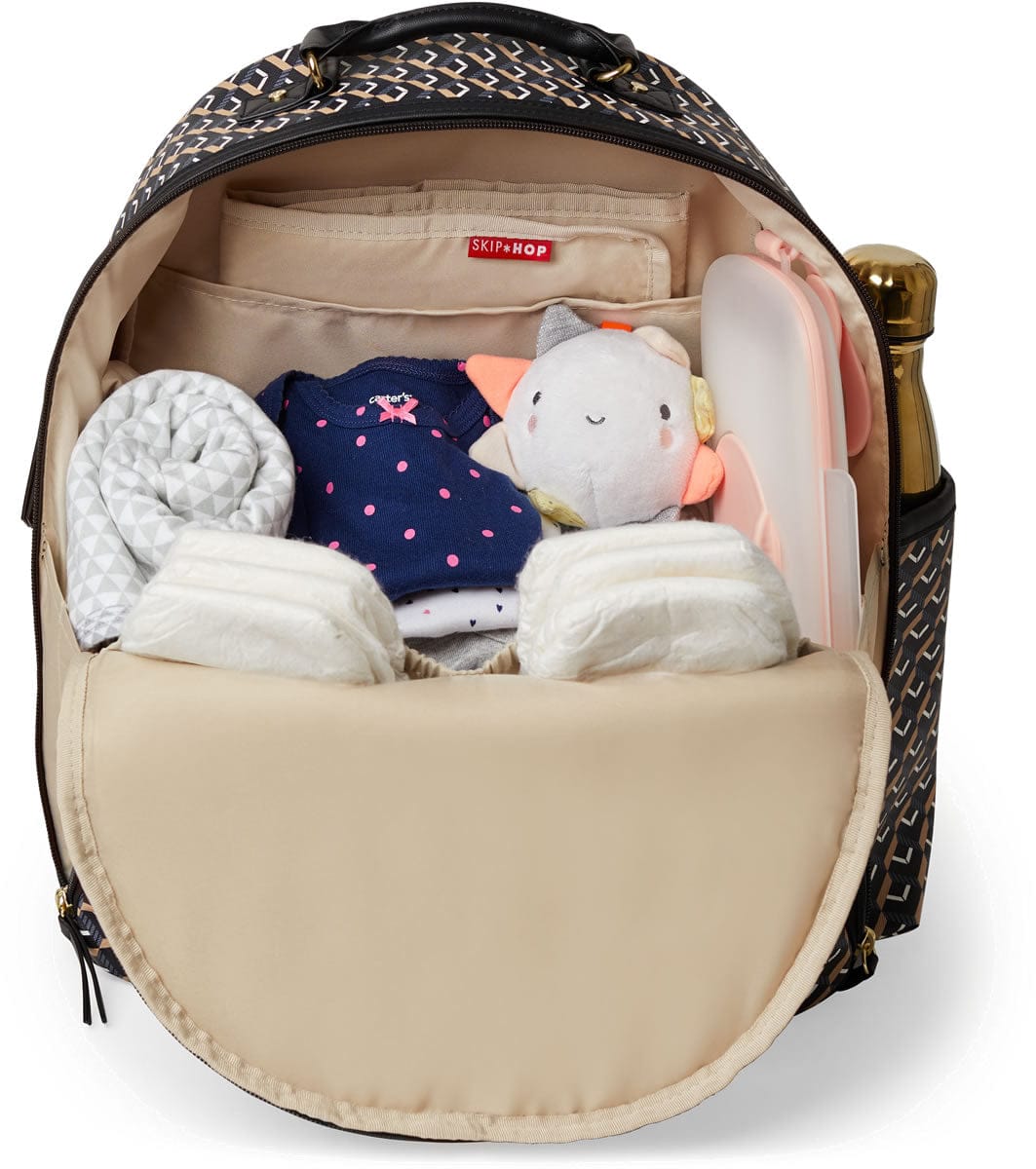 Skip Hop Deco Saffiano Backpack Diaper Bag - Black - 200900
