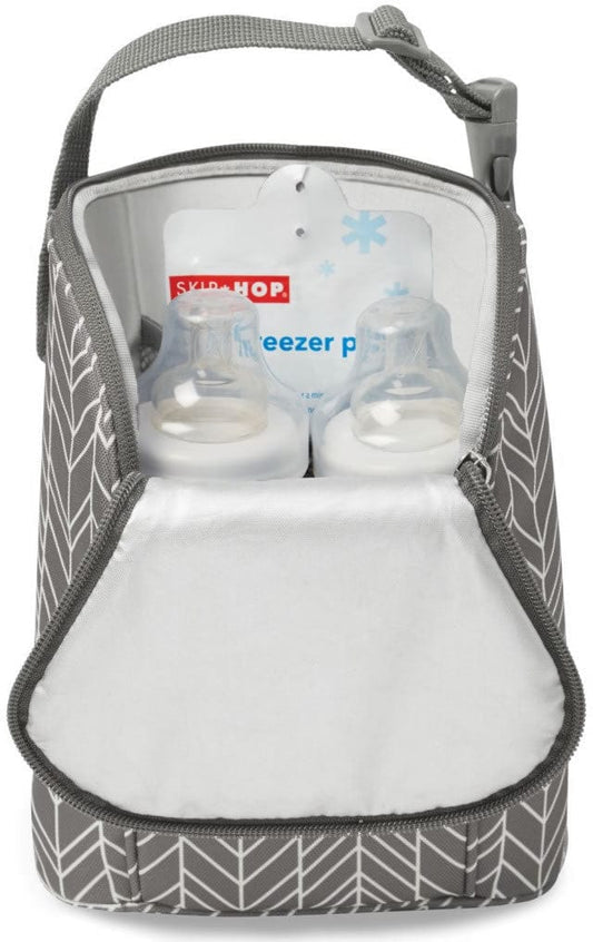 Skip Hop Grab & Go Double Bottle Bag - Grey Feather - 205310