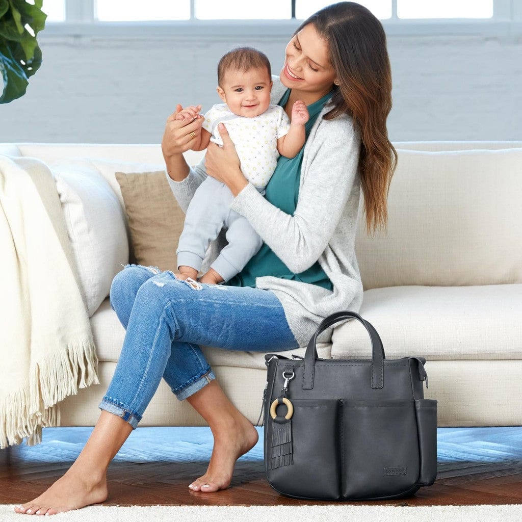 Skip Hop Greenwich Simply Chic Tote Diaper Bag - Smoke