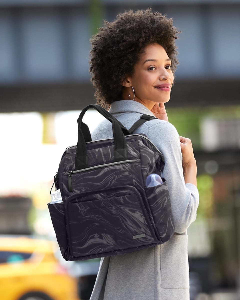 Skip Hop Mainframe Backpack Diaper Bag - Black Marble