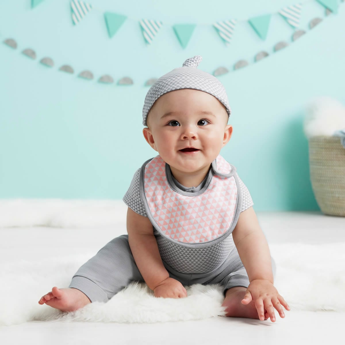 Skip Hop Petite Triangles Baby Pants, 2-Pack - Grey (6 Months) - 279225-6M