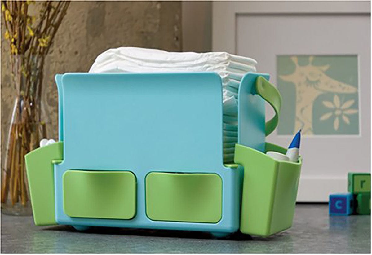 Skip Hop Toolbox Diaper Caddy - Sky Blue/Lime