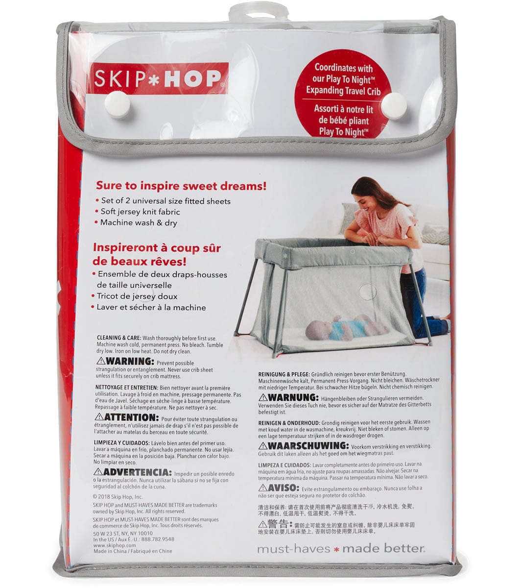 Skip Hop Travel Crib Fitted Sheet Set - 276050