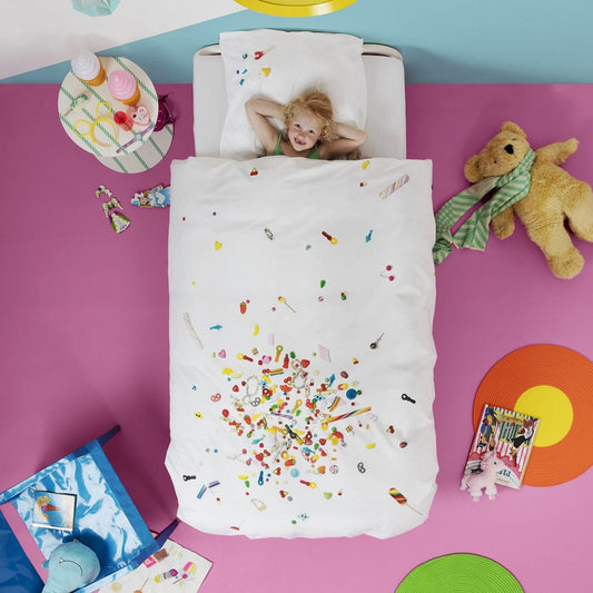 Snurk Duvet Cover Set, Twin - Candy Blast - SNURK-CANDYBLAST