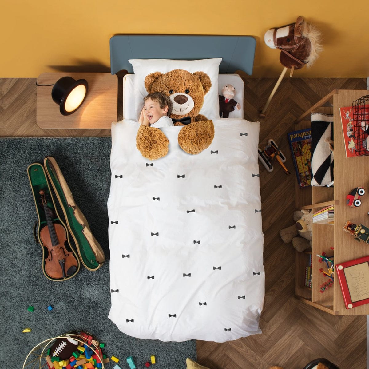 Snurk Duvet Cover Set, Twin - Teddy Bear - SNURK-TEDDYBEAR