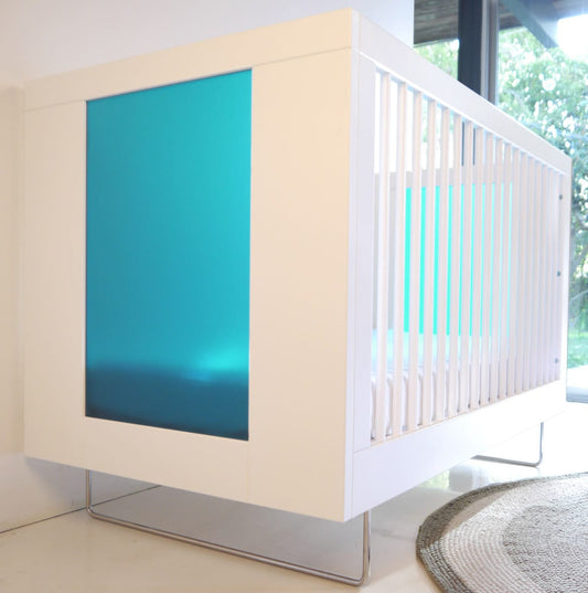 Spot On Square Alto Crib - Aqua Acrylic - AC14001-AQ