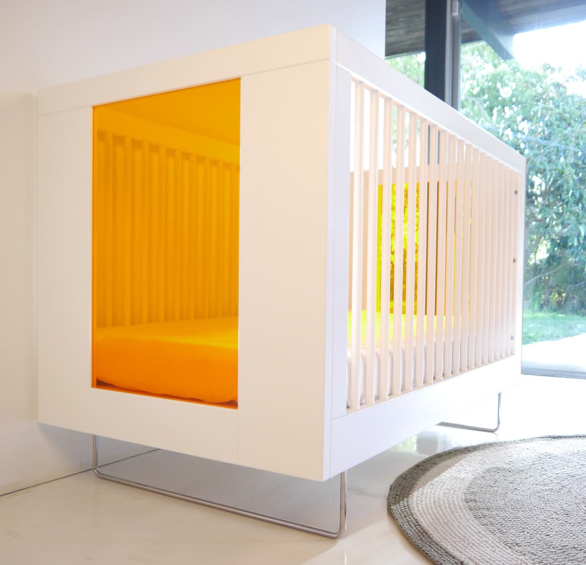 Spot On Square Alto Crib - Tangerine Acrylic - AC14001-TA