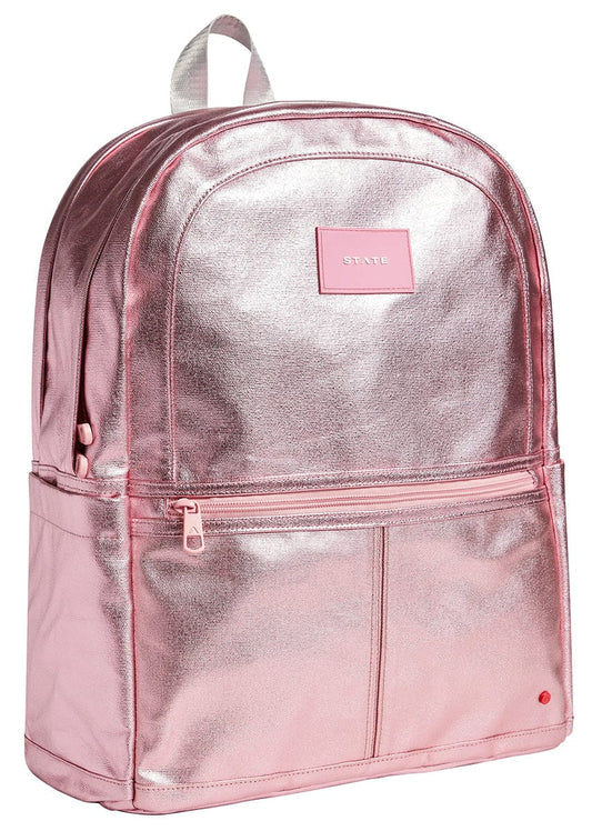 State Bags Kane Kids Large Backpack - Metallic Pink / Silver - F2364486684