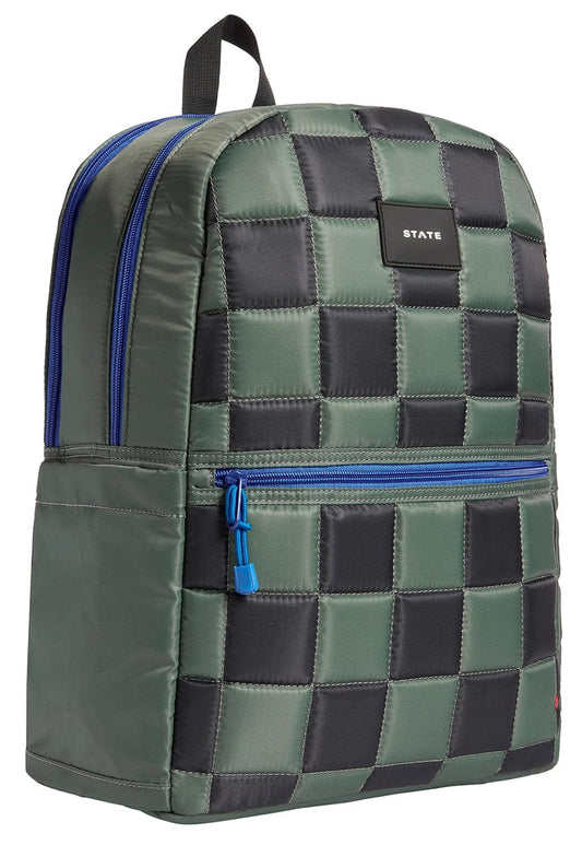 State Bags Kane Kids Large Backpack - Metallic Puffer Checkerboard - F2362486002