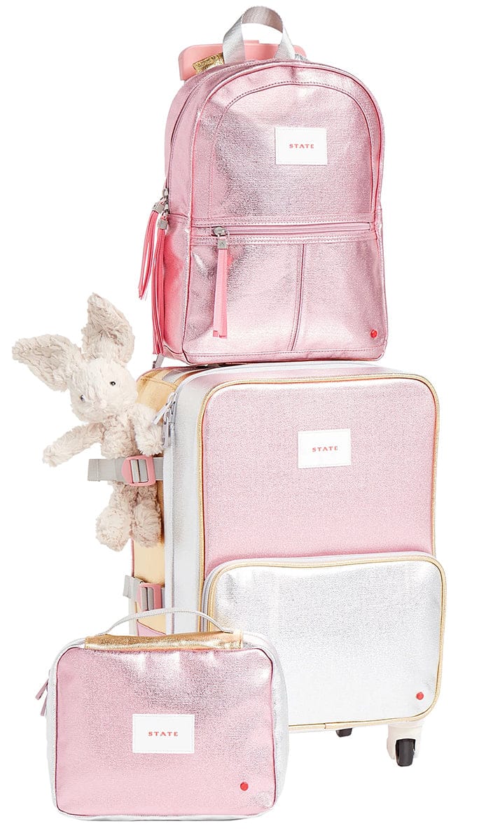 State Bags Mini Logan Suitcase - Pink / Silver - U2064398684
