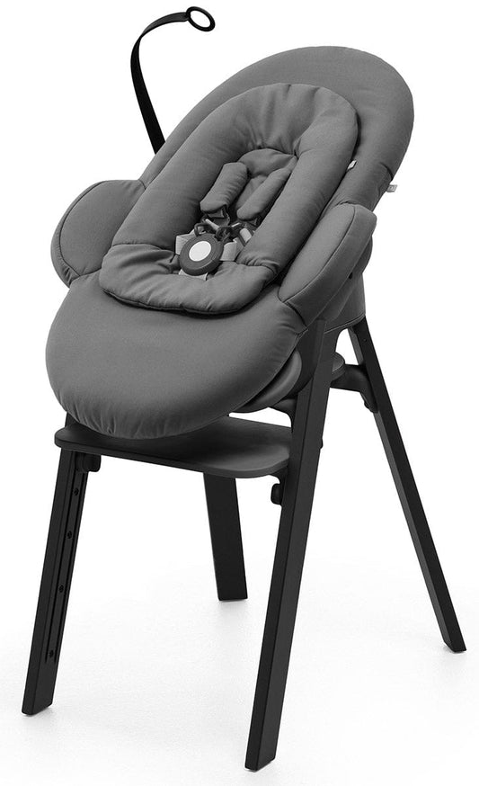 Stokke Steps Bouncer - Herringbone Grey / Black Chassis