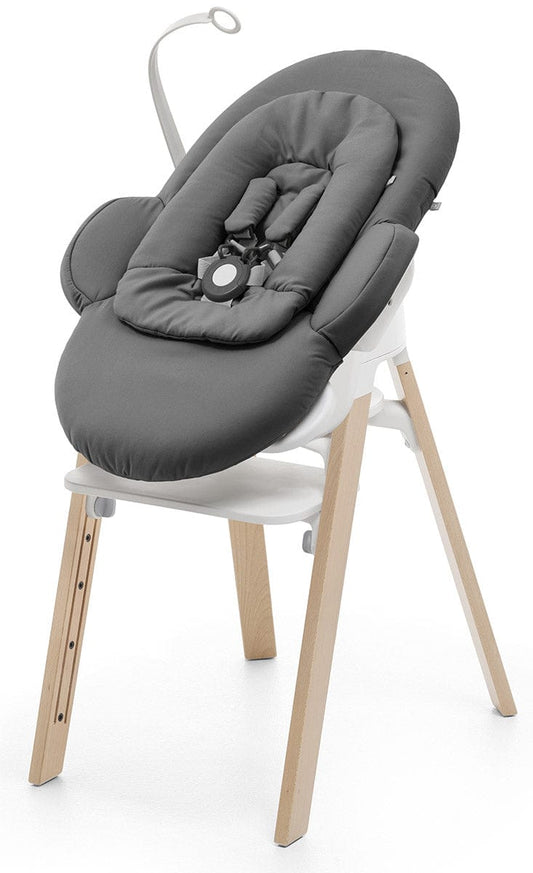 Stokke Steps Bouncer - Herringbone Grey / White Chassis