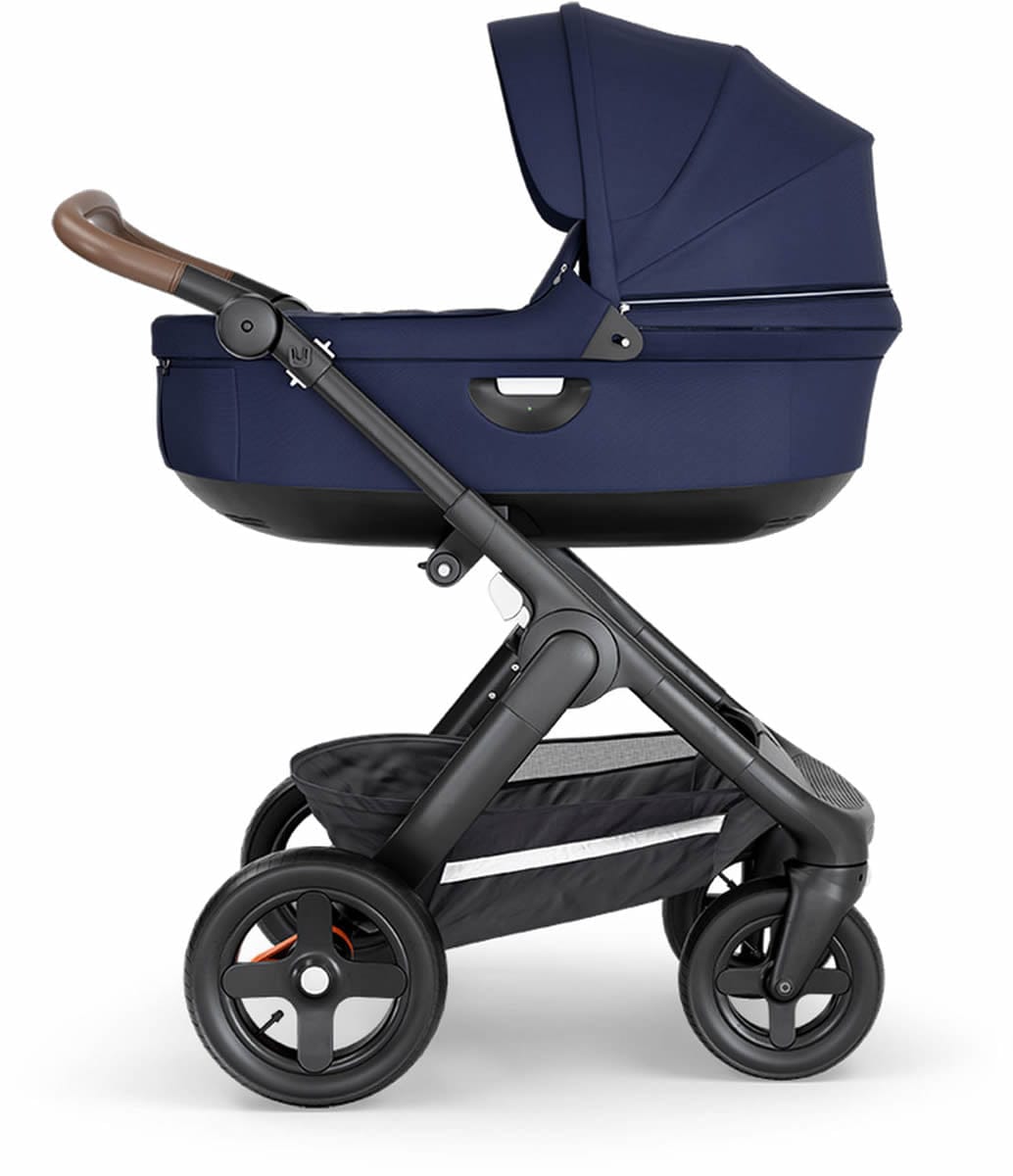 Stokke Trailz All-Terrain Stroller & Carrycot - Black/Deep Blue