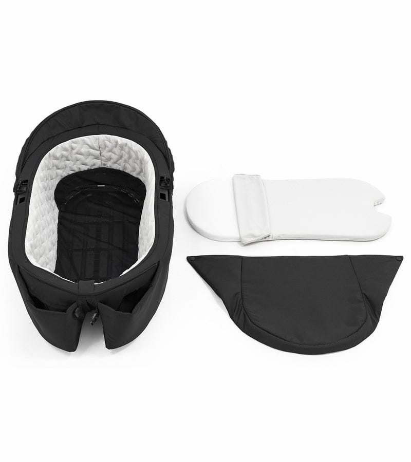 Stokke Xplory X Stroller + Carry Cot Bundle - Gold Edition / Rich Black