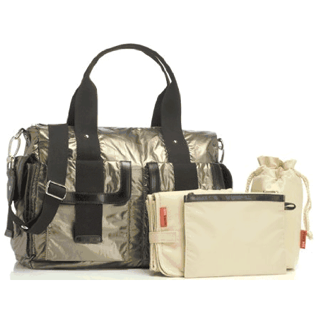 Storksak Sophia Nylon Diaper Bag in Graphite - SK1804