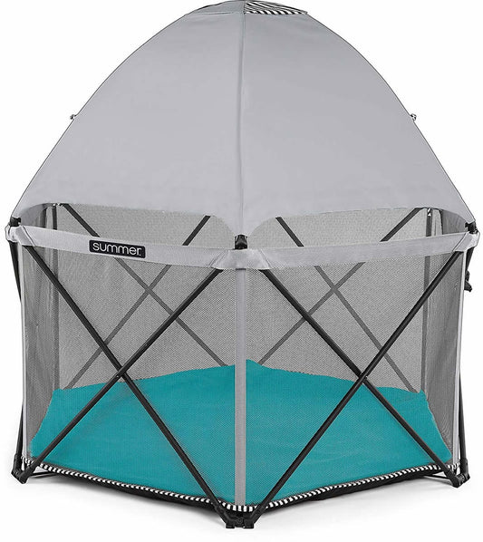 Summer Infant Pop ?N Play SE Hex Playard - Aqua Sugar - 25344