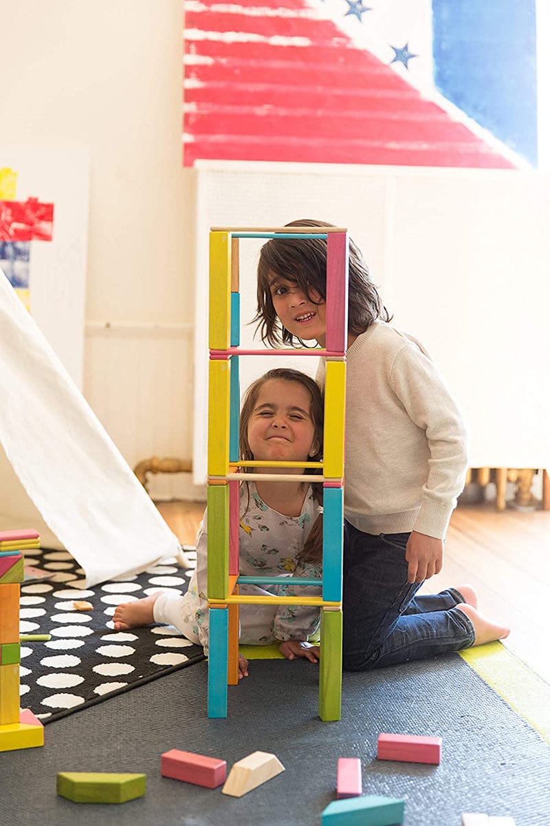 Tegu 24 Piece Magnetic Wooden Block Set - Blues - 24P-BLU-508T