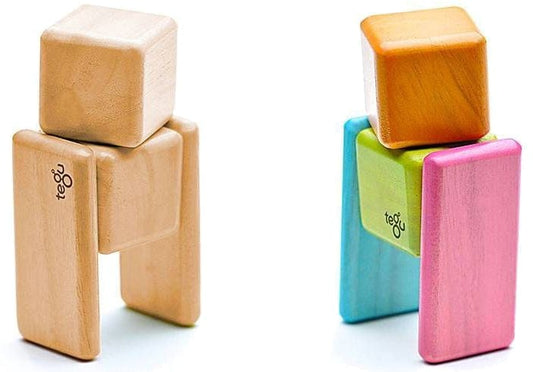 Tegu Pocket Pouch 8 Piece Magnetics Blocks - Natural