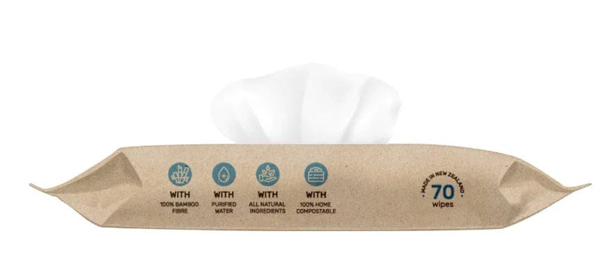 TERRA Bamboo Baby Wipes - Pure New Zealand Water (70 Pack) - 20-31001