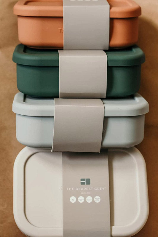 The Dearest Grey Silicone Bento Box - Terracotta - 850037245017