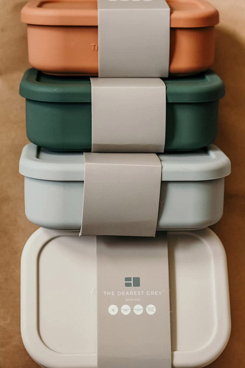 The Dearest Grey Silicone Bento Box - Terracotta - 850037245017