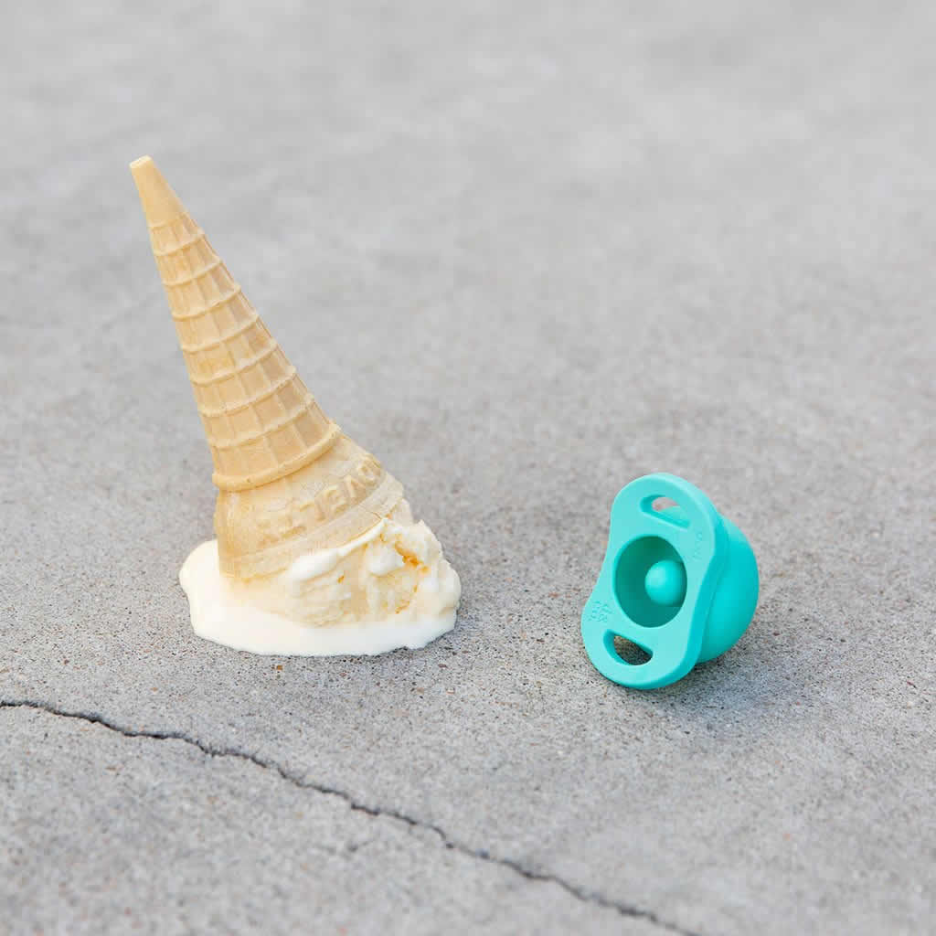 Doddle & Co. The Pop Pacifier, 2 Pack - Oh Happy Grey + In Teal Life