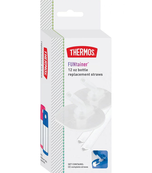 Thermos FUNtainer 12oz Bottle Replacement Straws, 2-Pack - F401RSCL6