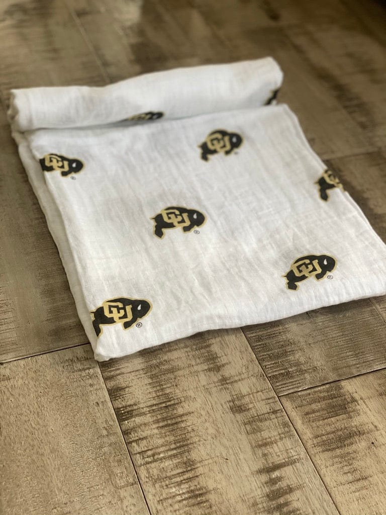 Three Little Anchors College Swaddle Blanket - Colorado Buffaloes - TLACU100