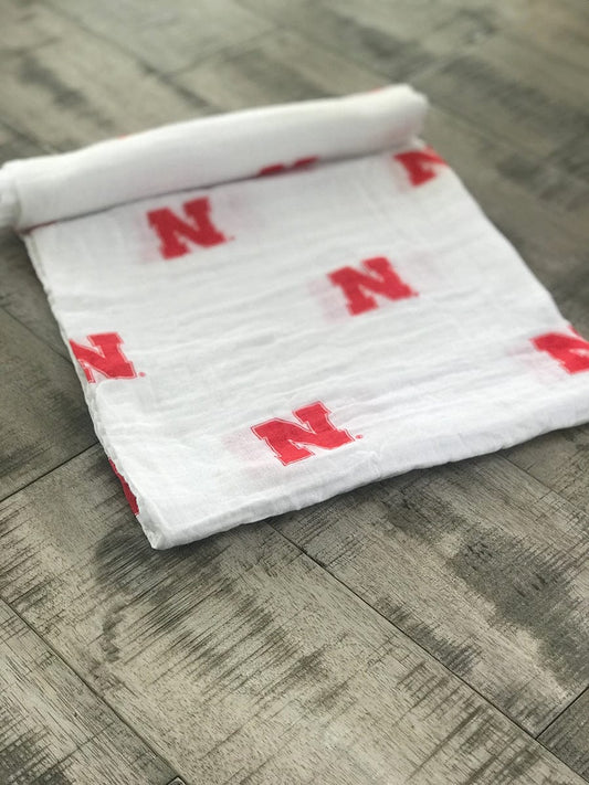 Three Little Anchors College Swaddle Blanket - Nebraska Cornhuskers - TLANB100
