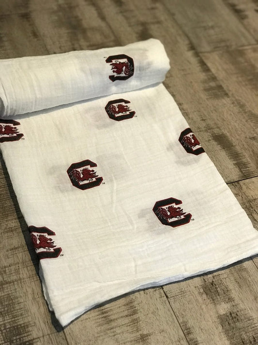 Three Little Anchors College Swaddle Blanket - South Carolina Gamecocks - TLAUSC100