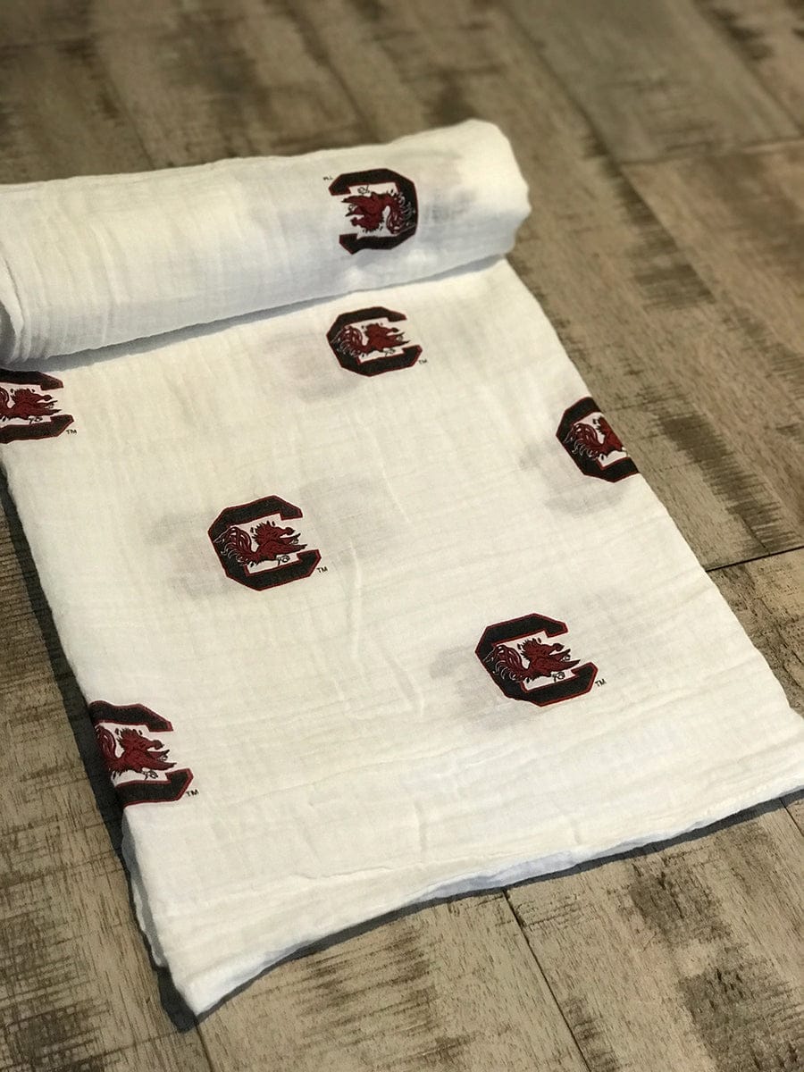 Three Little Anchors College Swaddle Blanket - South Carolina Gamecocks - TLAUSC100