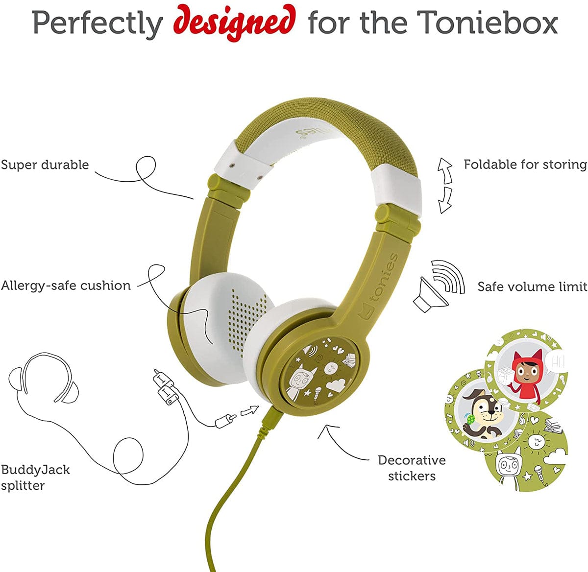 Tonies Headphones - Green (3y+) - 10001353