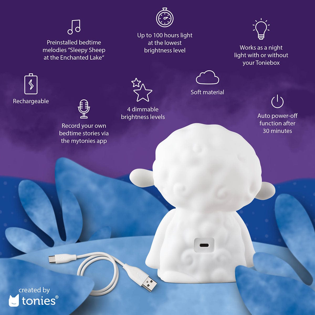 Tonies Sleepy Friends - Nightlight - Sleepy Friends Audio Character (3y+) - 10002237