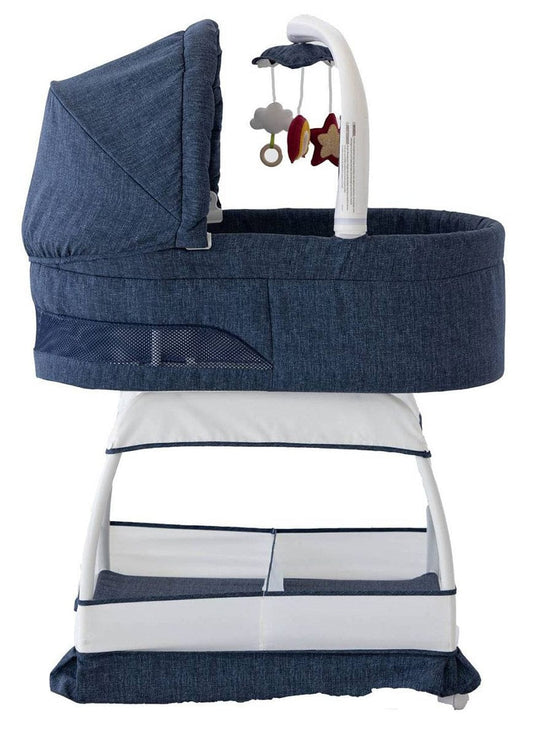 TruBliss Sweetli Nurture Bassinet - Denim Melange - BA601-DM