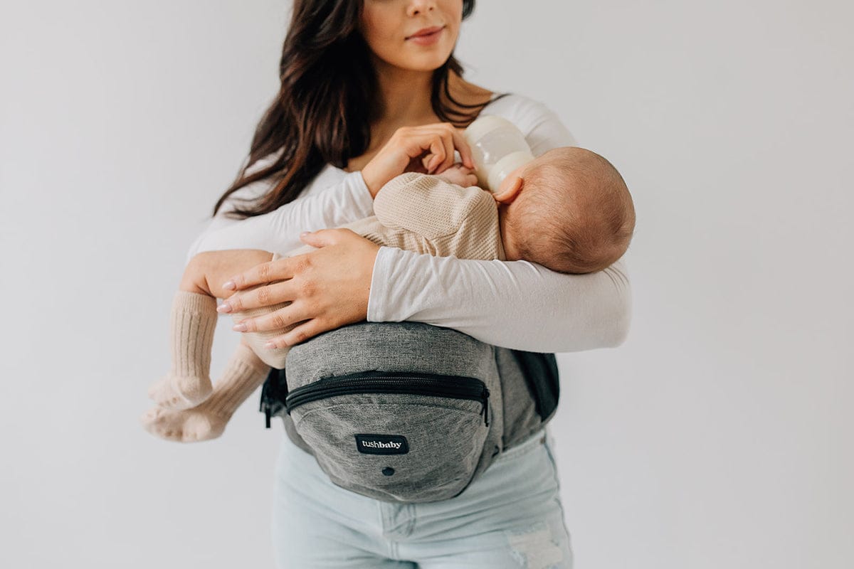 Tushbaby Hip Seat Carrier - Grey - tb-grey
